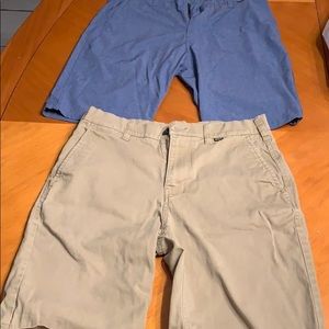 Lot of 2 Hurley flat front shorts